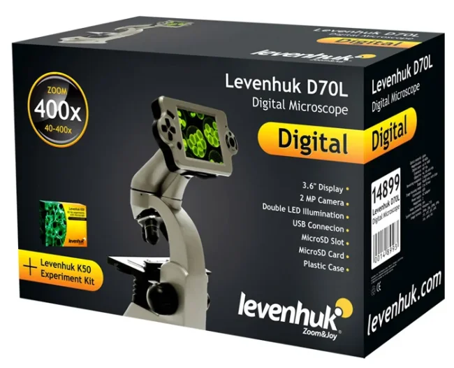 Микроскоп цифровой Levenhuk D70L, монокулярный (в комплекте набор для опытов) Микроскоп цифровой Levenhuk D70L, монокулярный (в комплекте набор для опытов)