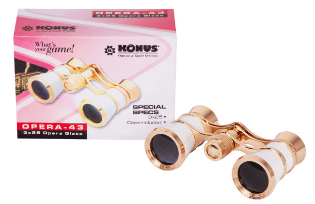 Театральный бинокль Konus 3x25 Pearl Театральный бинокль Konus 3x25 Pearl