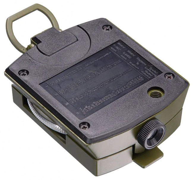 Компас жидкостной армейский (58 мм) с уровнем и визиром (зеленый) Компас жидкостной армейский (58 мм) с уровнем и визиром (зеленый)