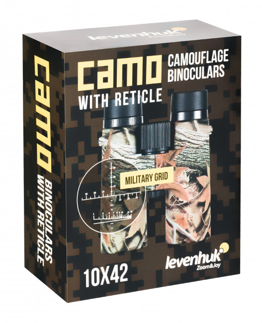 Бинокль Levenhuk Camo Grass 10x42 с сеткой