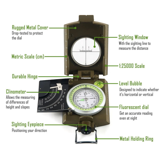 Компас тактический Eyeskey EK4076G
