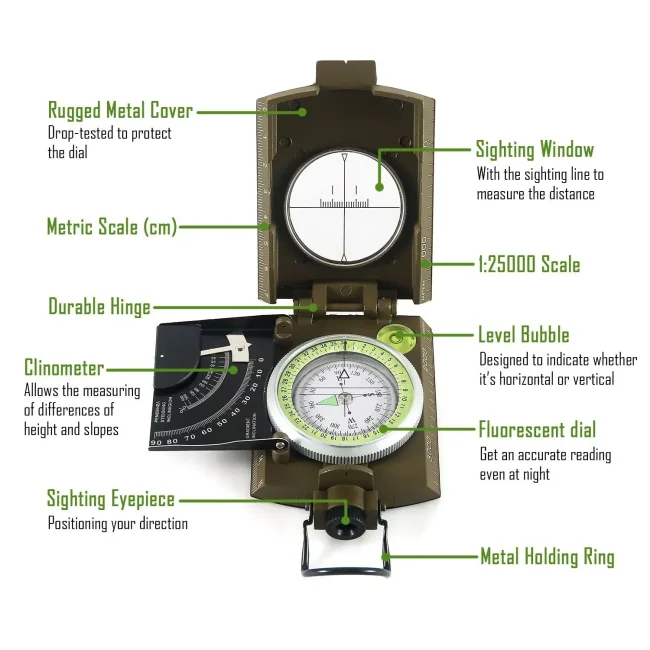 Компас тактический Eyeskey EK4076G Компас тактический Eyeskey EK4076G