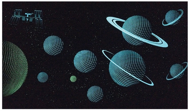 Карта Солнечной системы (светящаяся в темноте, тубус)