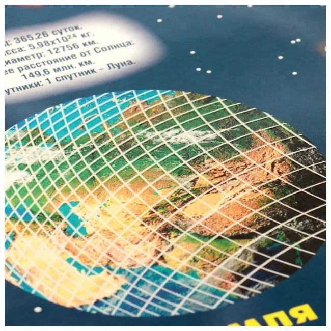 Карта Солнечной системы (светящаяся в темноте, тубус)