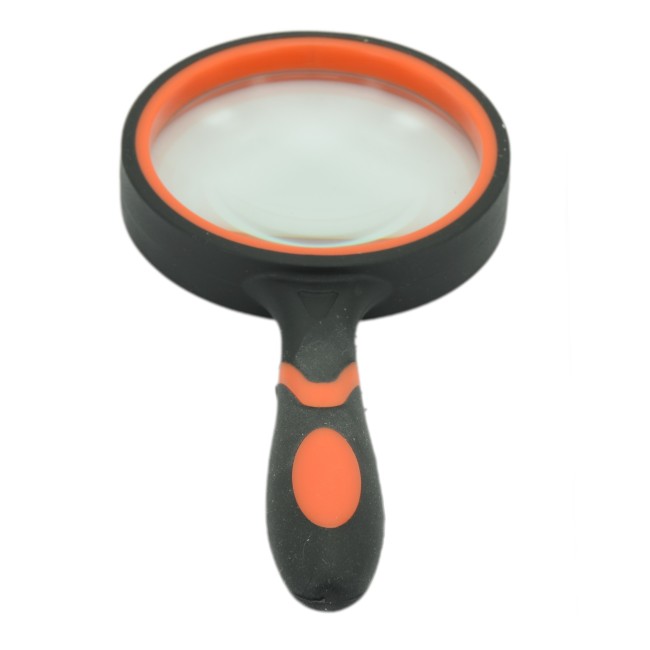 Лупа ручная круглая 4х-75мм для чтения (резиновая двуцветная ручка) Kromatech Лупа ручная круглая 4х-75мм для чтения (резиновая двуцветная ручка) Kromatech