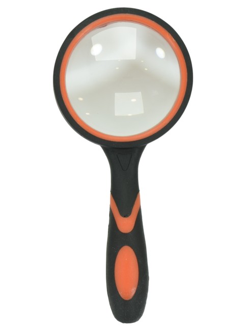 Лупа ручная круглая 4х-75мм для чтения (резиновая двуцветная ручка) Kromatech Лупа ручная круглая 4х-75мм для чтения (резиновая двуцветная ручка) Kromatech