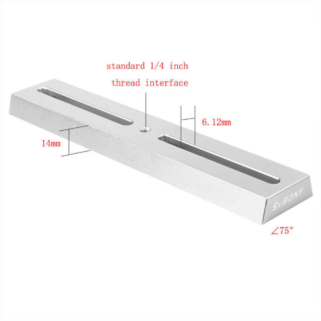 Крепежная пластина SVBONY 21 см (серебристая) Крепежная пластина SVBONY 21 см (серебристая)