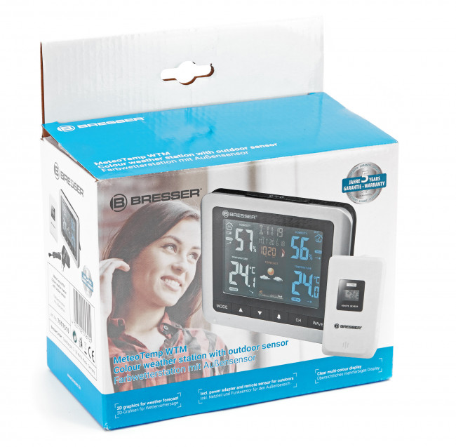 Метеостанция Bresser MeteoTemp WTM с цветным экраном Метеостанция Bresser MeteoTemp WTM с цветным экраном