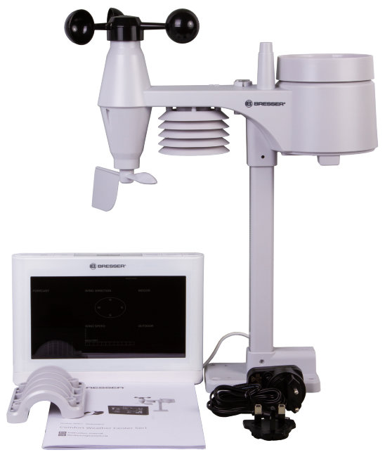 Метеостанция Bresser Comfort «5 в 1» с цветным дисплеем, белая Метеостанция Bresser Comfort «5 в 1» с цветным дисплеем, белая