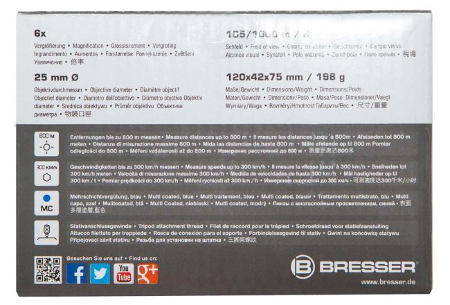 Дальномер лазерный Bresser 6x25 Дальномер лазерный Bresser 6x25