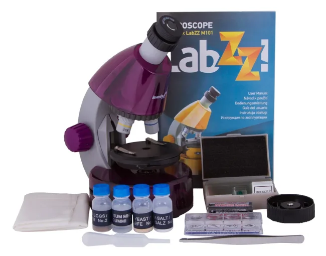 Микроскоп Levenhuk LabZZ M101 Amethyst\Аметист Микроскоп Levenhuk LabZZ M101 Amethyst\Аметист