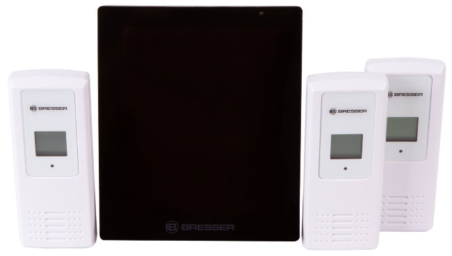 Метеостанция Bresser ClimaTemp Hygro Quadro с тремя датчиками, черная Метеостанция Bresser ClimaTemp Hygro Quadro с тремя датчиками, черная
