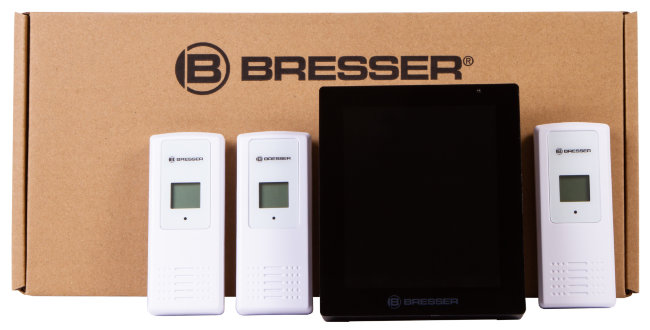 Метеостанция Bresser ClimaTemp Hygro Quadro с тремя датчиками, черная Метеостанция Bresser ClimaTemp Hygro Quadro с тремя датчиками, черная