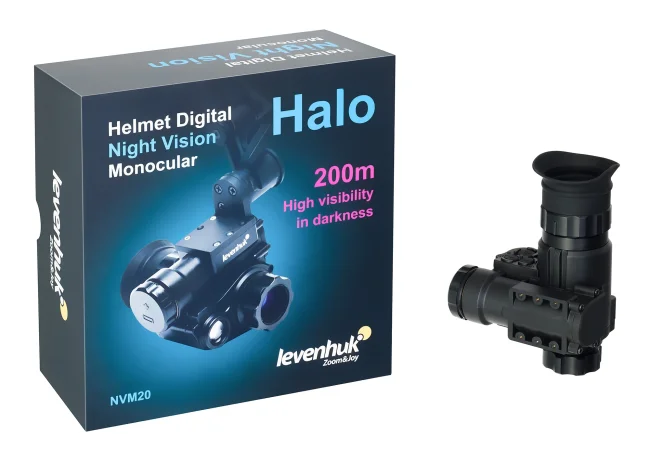 Монокуляр цифровой ночного видения Levenhuk Halo NVM20 Helmet, с креплением на шлем Монокуляр цифровой ночного видения Levenhuk Halo NVM20 Helmet, с креплением на шлем