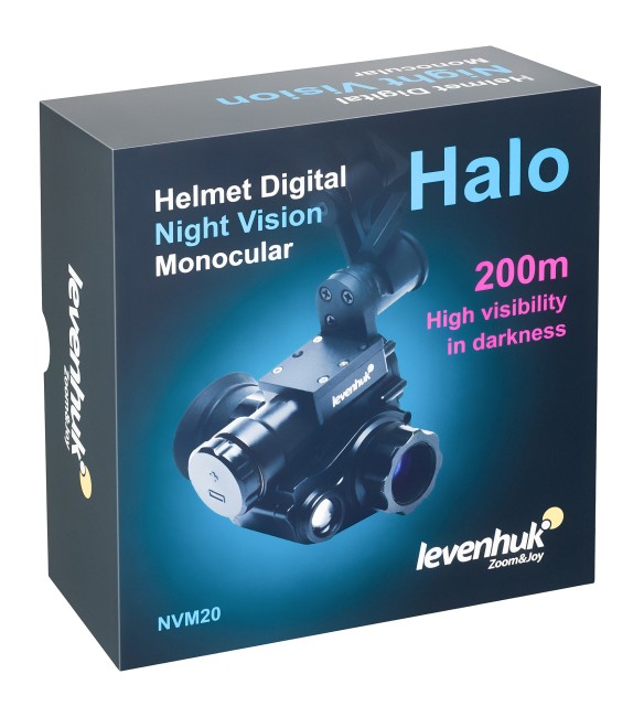 Монокуляр цифровой ночного видения Levenhuk Halo NVM20 Helmet, с креплением на шлем Монокуляр цифровой ночного видения Levenhuk Halo NVM20 Helmet, с креплением на шлем