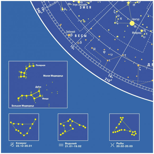 Карта звёздного неба (ламинированный картон) Карта звёздного неба (ламинированный картон)