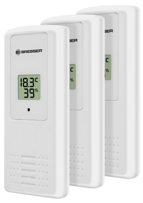 Метеостанция Bresser Temeo Hygro Quadro DLX с тремя датчиками, черная