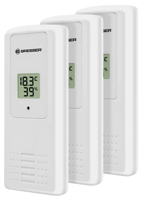 Метеостанция Bresser Temeo Hygro Quadro DLX с тремя датчиками, черная Метеостанция Bresser Temeo Hygro Quadro DLX с тремя датчиками, черная