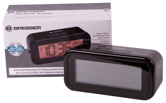 Часы Bresser MyTime Amber, черные Часы Bresser MyTime Amber, черные