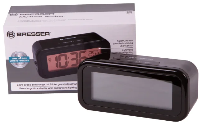 Часы Bresser MyTime Amber, черные Часы Bresser MyTime Amber, черные