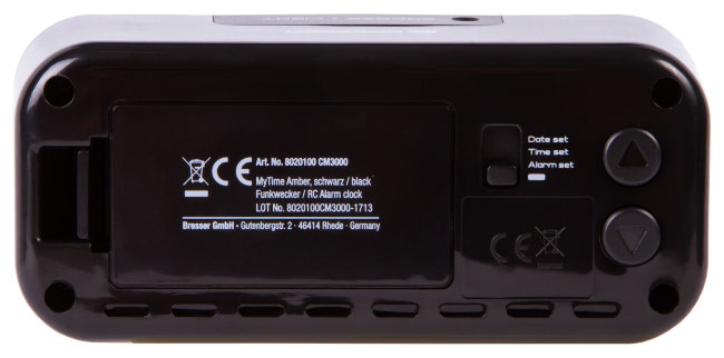 Часы Bresser MyTime Amber, черные Часы Bresser MyTime Amber, черные