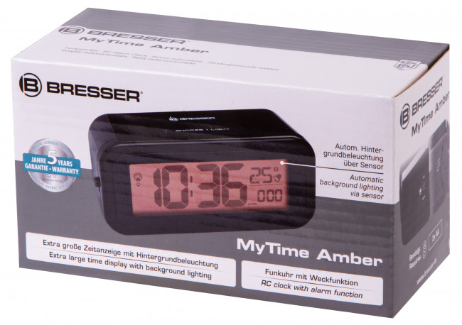 Часы Bresser MyTime Amber, черные Часы Bresser MyTime Amber, черные