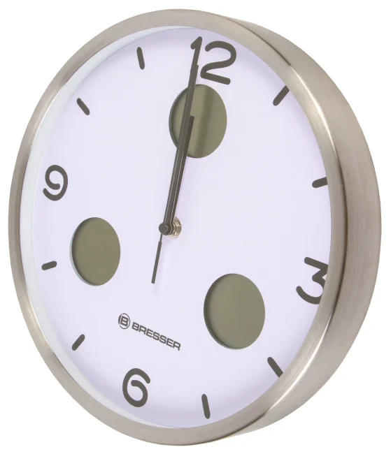 Часы настенные Bresser MyTime io NX Thermo/Hygro, 30 см, белые Часы настенные Bresser MyTime io NX Thermo/Hygro, 30 см, белые