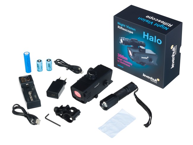 Монокуляр цифровой ночного видения Levenhuk Halo NVR50, с прицельным крепежом Монокуляр цифровой ночного видения Levenhuk Halo NVR50, с прицельным крепежом