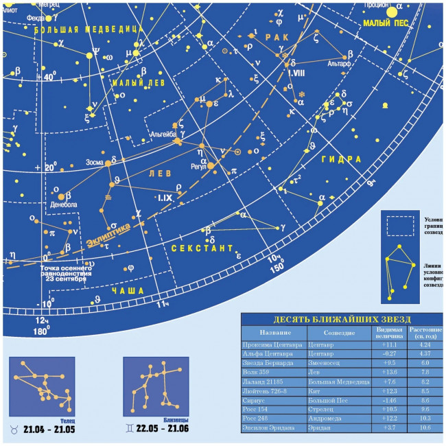 Карта звездного неба (настенная на картоне) Карта звездного неба (настенная на картоне)