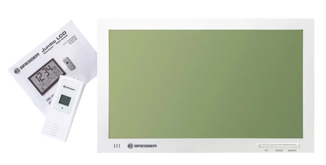 Метеостанция (настенные часы) Bresser MyTime Jumbo LCD, белая