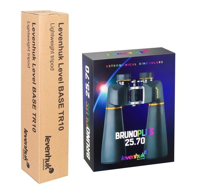 Набор: бинокль Levenhuk Bruno PLUS 25x70 со штативом Набор: бинокль Levenhuk Bruno PLUS 25x70 со штативом