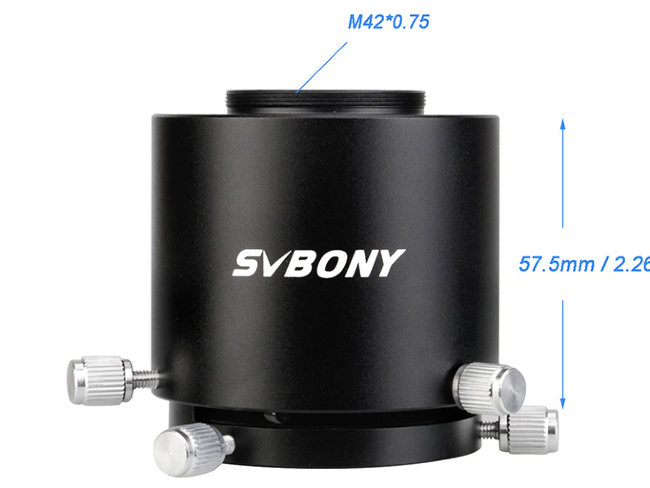 Т-адаптер SVBONY SV123 для подключения к окулярам с диаметром 49-58 мм