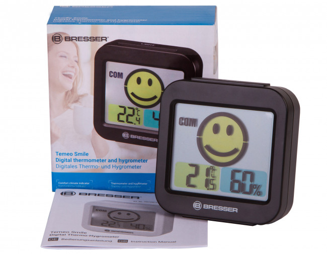 Метеостанция Bresser MyTime Smile, черная Метеостанция Bresser MyTime Smile, черная