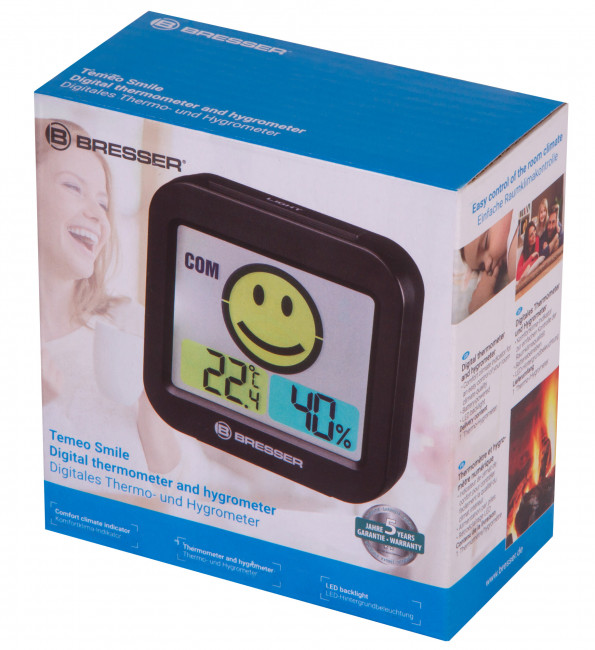 Метеостанция Bresser MyTime Smile, черная Метеостанция Bresser MyTime Smile, черная