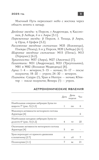 Школьный астрономический календарь на 2025/2026 год Школьный астрономический календарь на 2025/2026 год