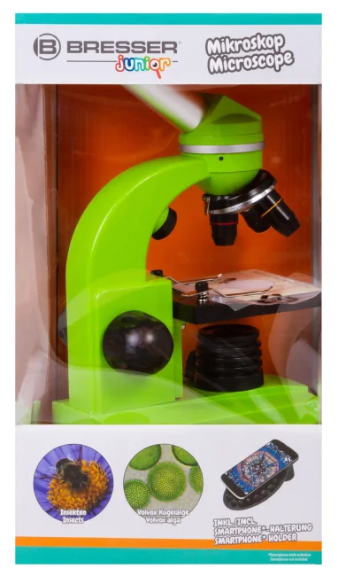 Микроскоп Bresser Junior Biolux SEL 40–1600x, зеленый Микроскоп Bresser Junior Biolux SEL 40–1600x, зеленый