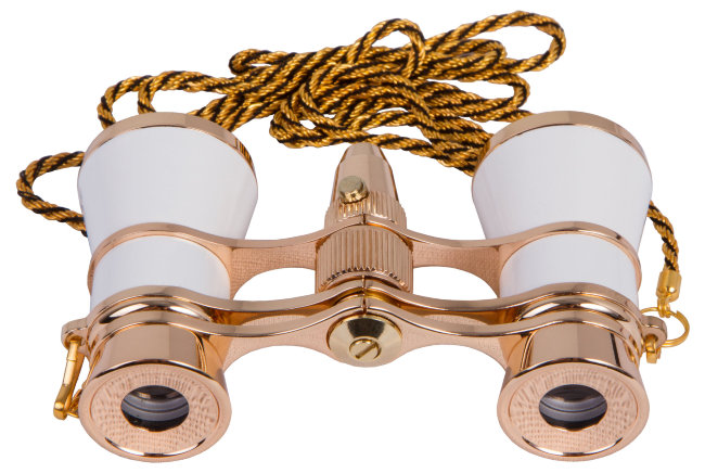 Бинокль Levenhuk Broadway 325F с подсветкой и цепочкой, белый Бинокль Levenhuk Broadway 325F с подсветкой и цепочкой, белый