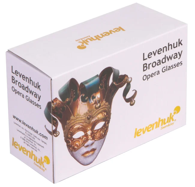 Бинокль Levenhuk Broadway 325F с подсветкой и цепочкой, белый Бинокль Levenhuk Broadway 325F с подсветкой и цепочкой, белый