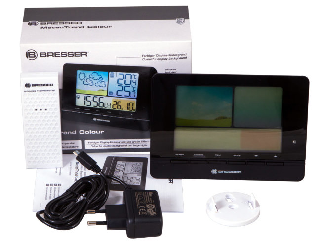 Метеостанция Bresser MeteoTrend Colour с радиоуправлением, черная Метеостанция Bresser MeteoTrend Colour с радиоуправлением, черная