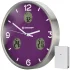 Часы настенные Bresser MyTime io NX Thermo/Hygro, 30 см, фиолетовые Часы настенные Bresser MyTime io NX Thermo/Hygro, 30 см, фиолетовые