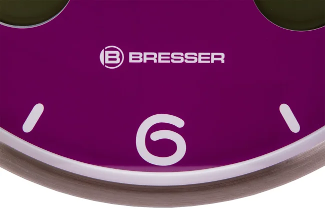 Часы настенные Bresser MyTime io NX Thermo/Hygro, 30 см, фиолетовые Часы настенные Bresser MyTime io NX Thermo/Hygro, 30 см, фиолетовые