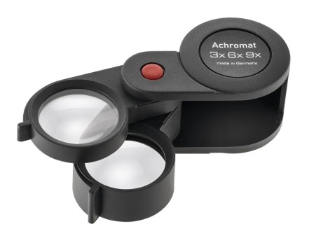 Лупа ахроматическая складная Eschenbach, 23 мм, 3.0х; 6.0х; 9.0х