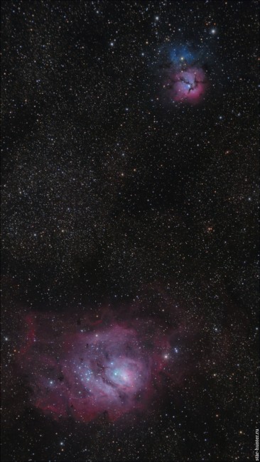 Туманности M8 и M20