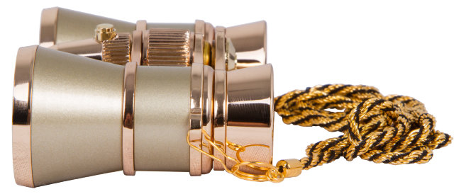 Бинокль Levenhuk Broadway 325F с подсветкой и цепочкой, золотой Бинокль Levenhuk Broadway 325F с подсветкой и цепочкой, золотой