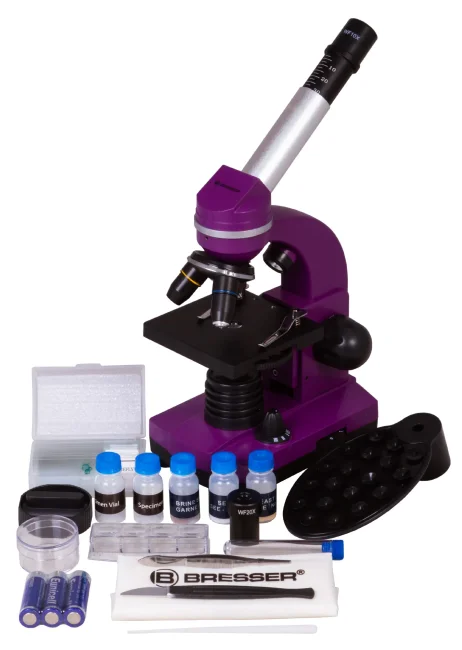 Микроскоп Bresser Junior Biolux SEL 40–1600x, фиолетовый Микроскоп Bresser Junior Biolux SEL 40–1600x, фиолетовый