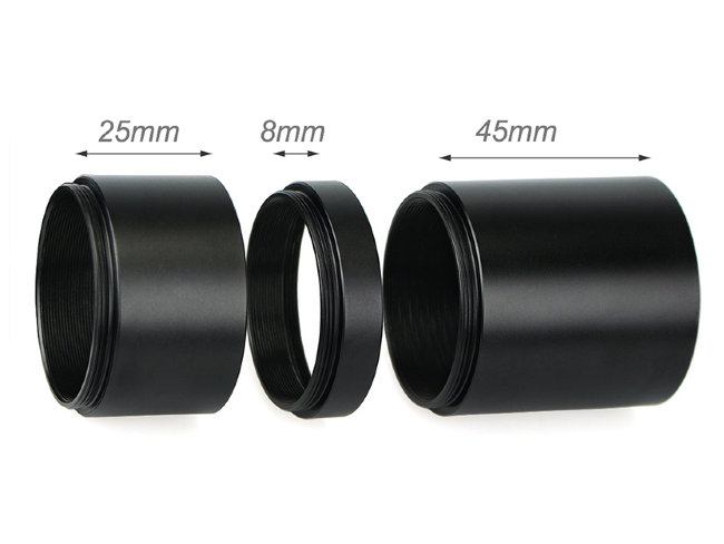 Набор удлинительных трубок SVBONY T2 (M42x0,75): 8, 25, 45 мм