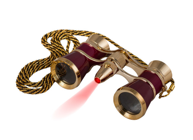 Бинокль Levenhuk Broadway 325F с подсветкой и цепочкой, красный Бинокль Levenhuk Broadway 325F с подсветкой и цепочкой, красный