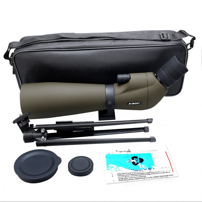 Зрительная труба SVBONY 20-60x80 с штативом