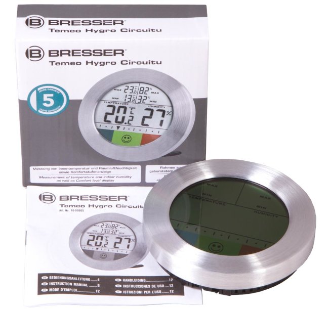 Метеостанция Bresser Temeo Hygro Circuitu, серебристая Метеостанция Bresser Temeo Hygro Circuitu, серебристая