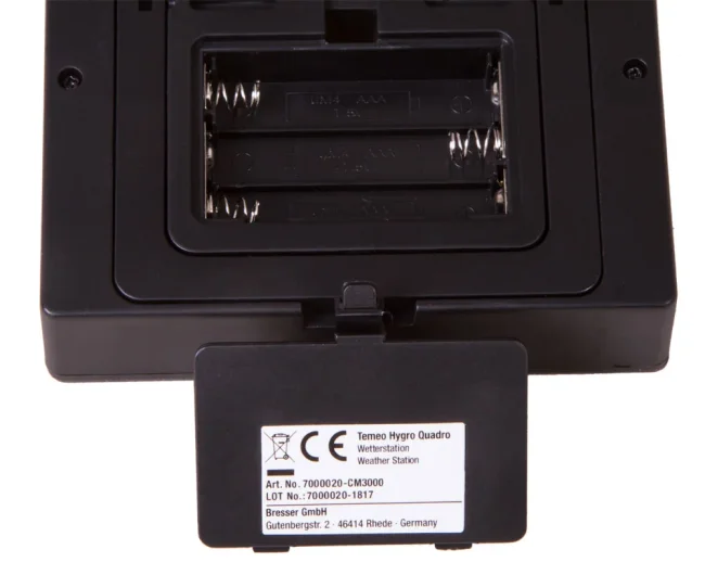 Метеостанция Bresser Temeo Hygro Quadro, черная